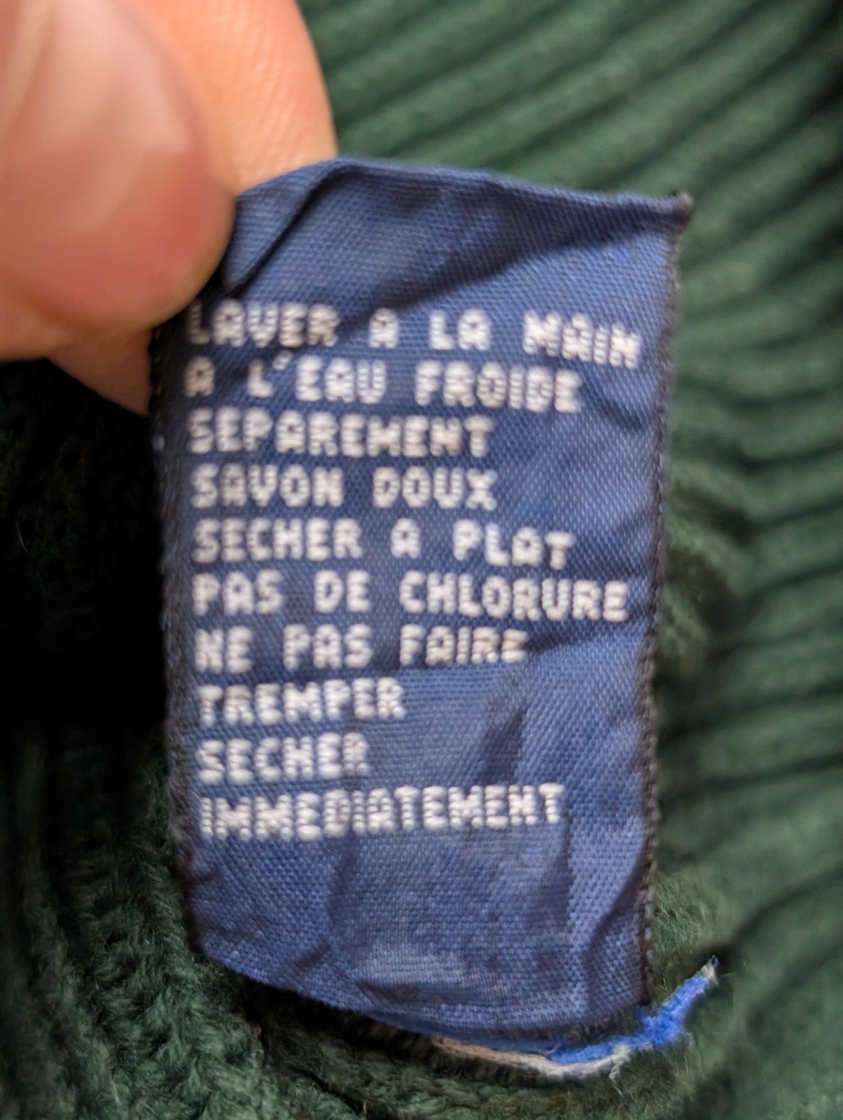 Pull Tommy Hilfiger vintage vert foncé écusson doré homme XL/XXL