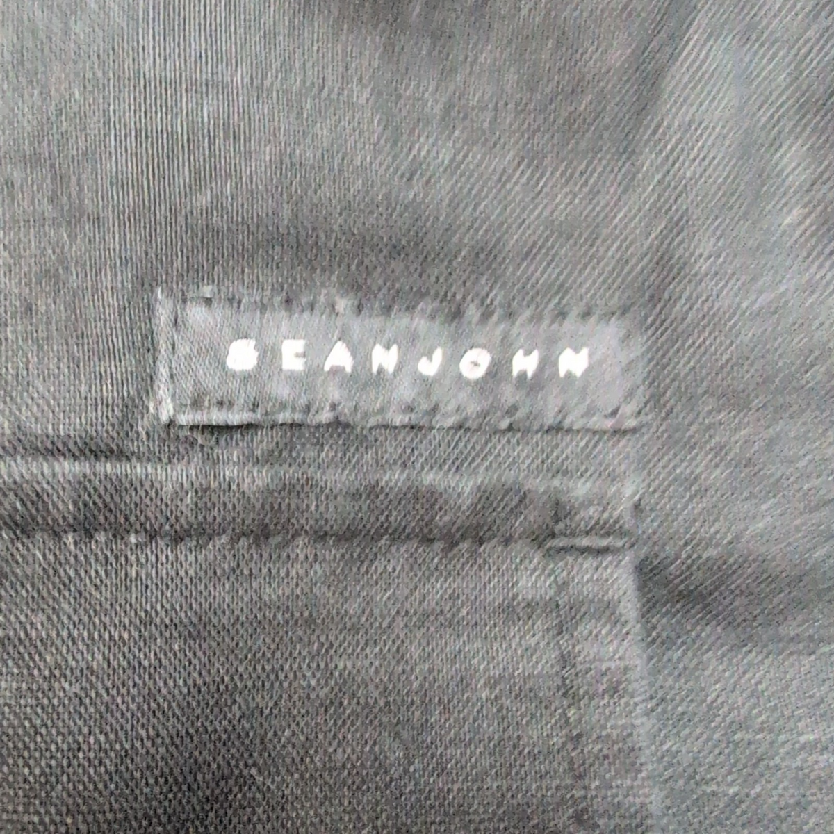 Chemise Sean John M Noire Lin Coton 2 Poches Manches Courtes