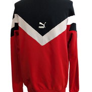 Sweat PUMA Homme L Rouge Noir Blanc Col Rond Sport Logo Vintage