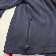 Pull Tommy Hilfiger vintage rare bleu marine col zippé poches homme taille L