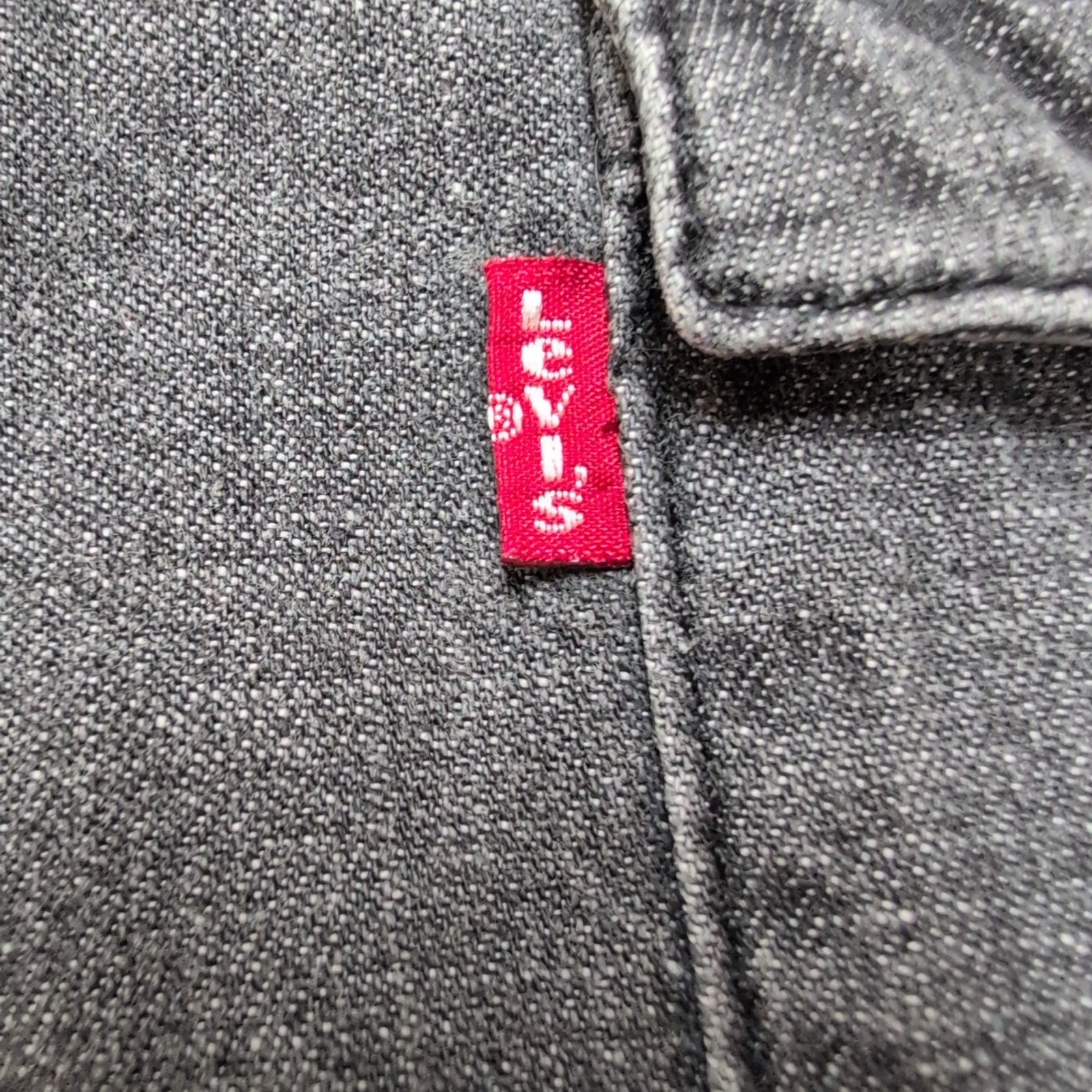 Chemise en jean Levi's noir gris foncé style western patiné Taille L
