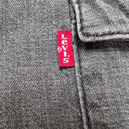 Chemise en jean Levi's noir gris foncé style western patiné Taille L