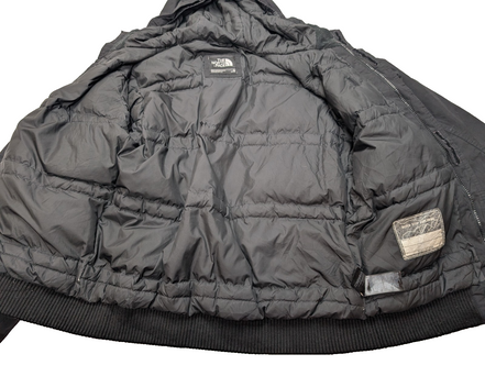 The North Face Doudoune Capuche Noire Plumes Junior XL Hiver