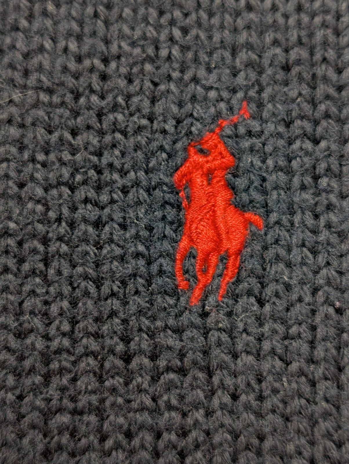 Pull POLO Ralph Lauren Maille Dense Bleu Marine Col Rond - Taille XL