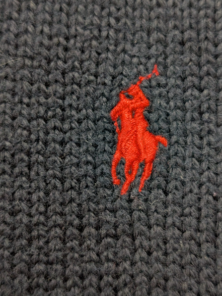 Pull POLO Ralph Lauren Maille Dense Bleu Marine Col Rond - Taille XL