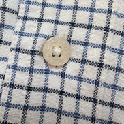 Chemise Chaps bleu blanc petits carreaux 100% coton logo brodé L