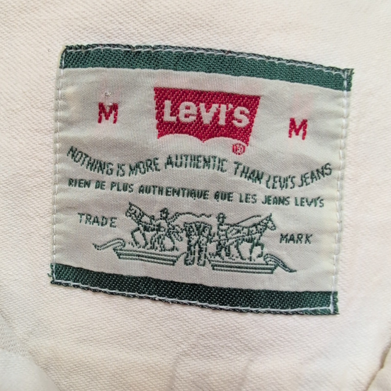 Chemise LEVI'S Homme M Blanc Cassé en Jean Manches Longues Poches