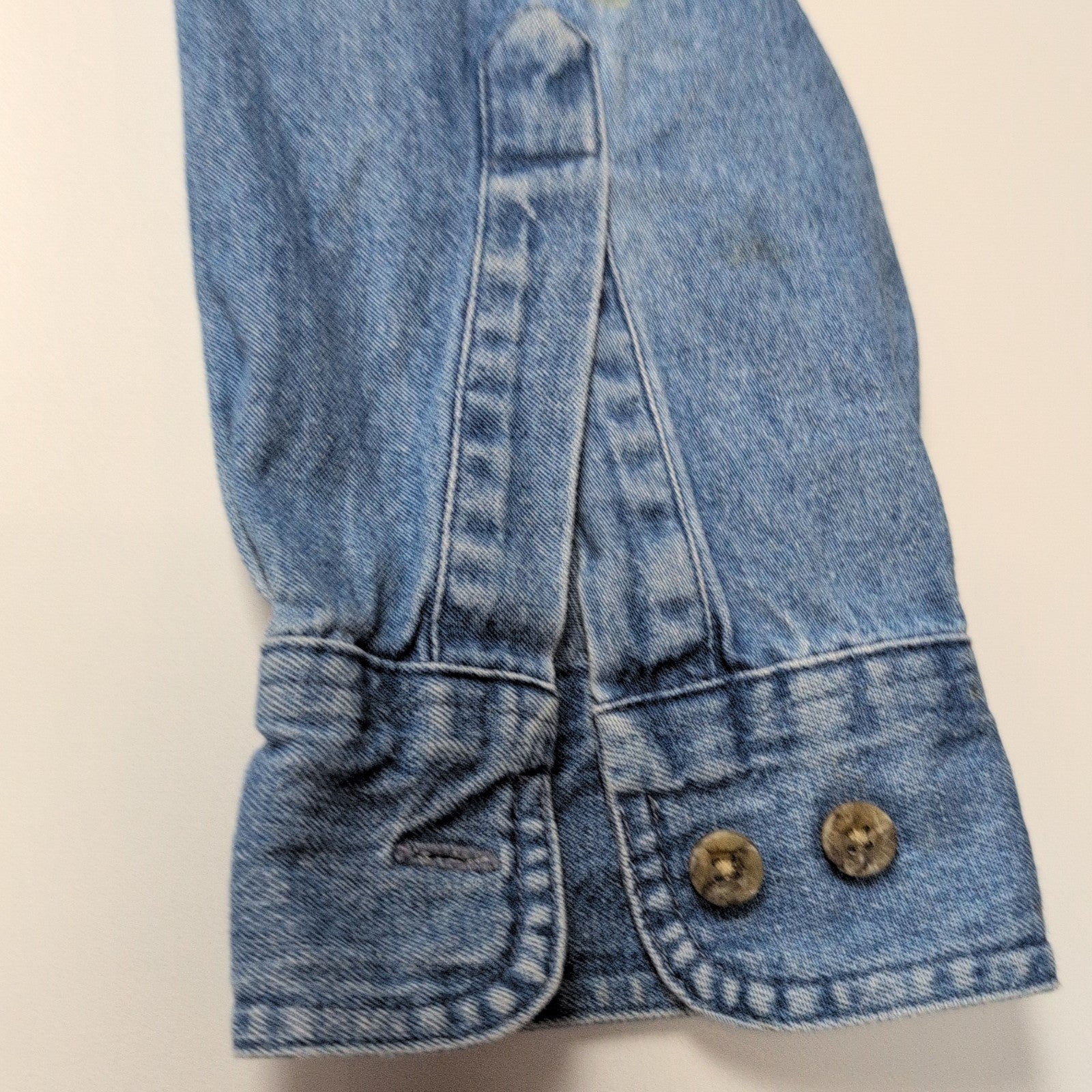 Chemise Dickies L Jean Bleu 100% Coton Poche Logo Manches Longues