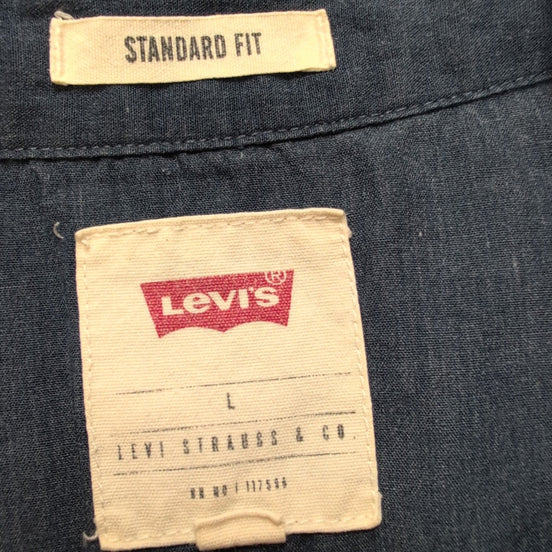 Chemise LEVI'S Homme L Bleu Foncé Style Workwear 2 Poches Boutonnées