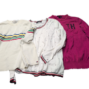LOT 10 PULLS TOMMY HILFIGER - HOMME & FEMME - À RÉPARER / UPCYCLING