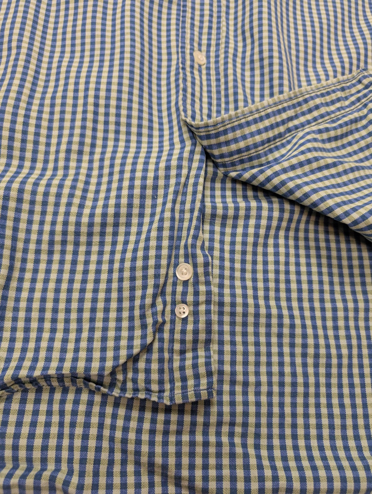 Chemise manches courtes Dockers à carreaux bleu taille XL #190msch