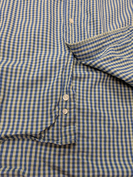 Chemise manches courtes Dockers à carreaux bleu taille XL #190msch