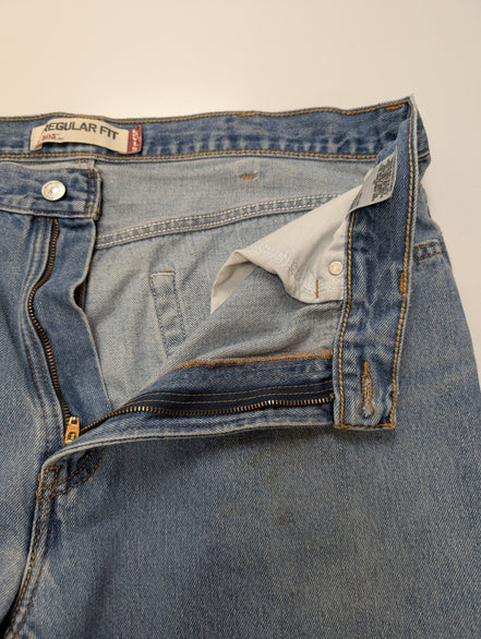 Jean Levi's 505 Regular Fit Vintage Homme W38 L30 Bleu Denim Classic Straight