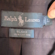 Chemise Ralph Lauren Blake L Violet Foncé Manches Courtes Logo Rouge
