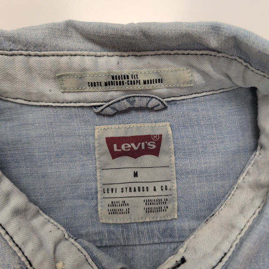 Chemise Levi's bleu jean manches longues taille M #203e