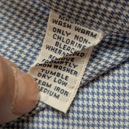 Chemise Polo Ralph Lauren Shirt L Classic Fit Pied-de-poule Bleu Button Down