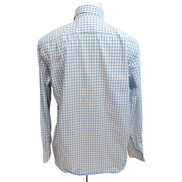Chemise Nautica L Bleu Carreaux 100% Coton A Bit Trimmer Manches Longues