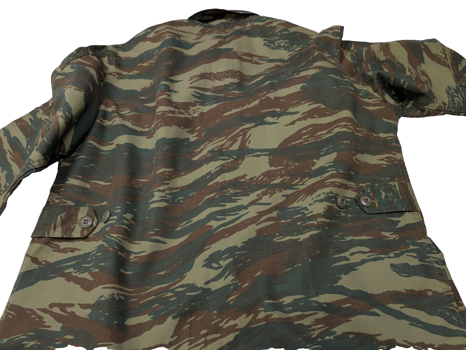 Veste militaire Vert Kaki Armée Grecque Camouflage Tiger Stripe Taille L