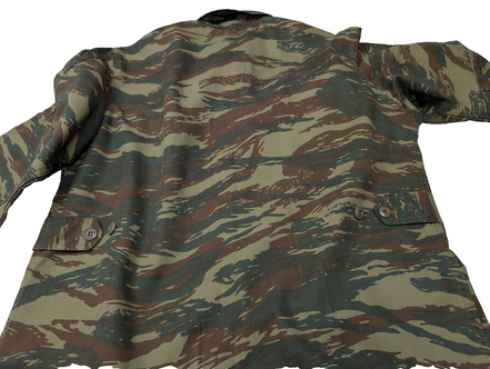 Veste militaire Vert Kaki Armée Grecque Camouflage Tiger Stripe Taille L