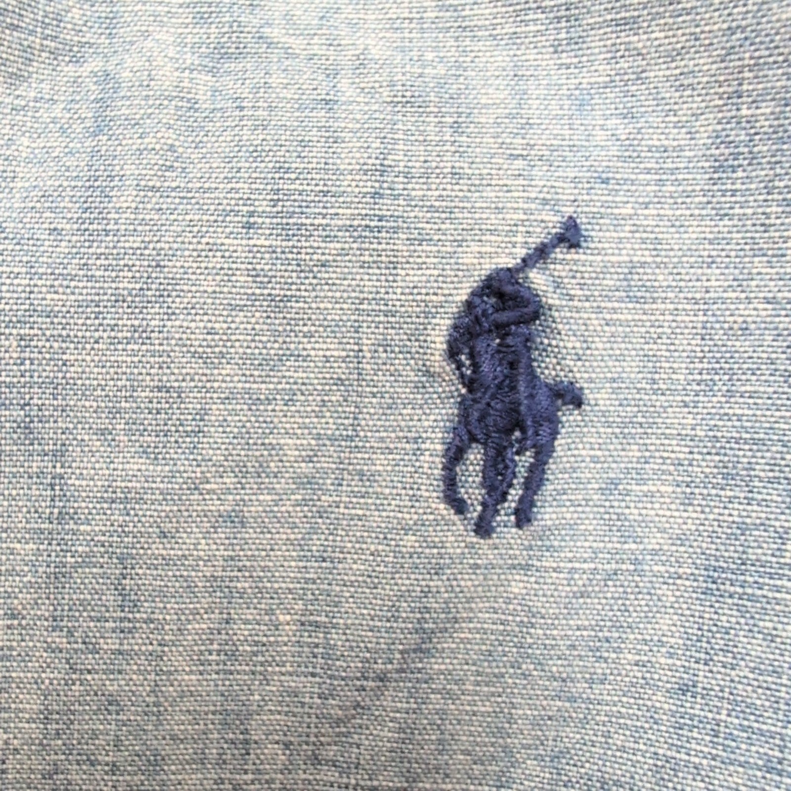 Chemise Ralph Lauren Slim Fit M Bleu Effet Jean Philippines Coton manches longue
