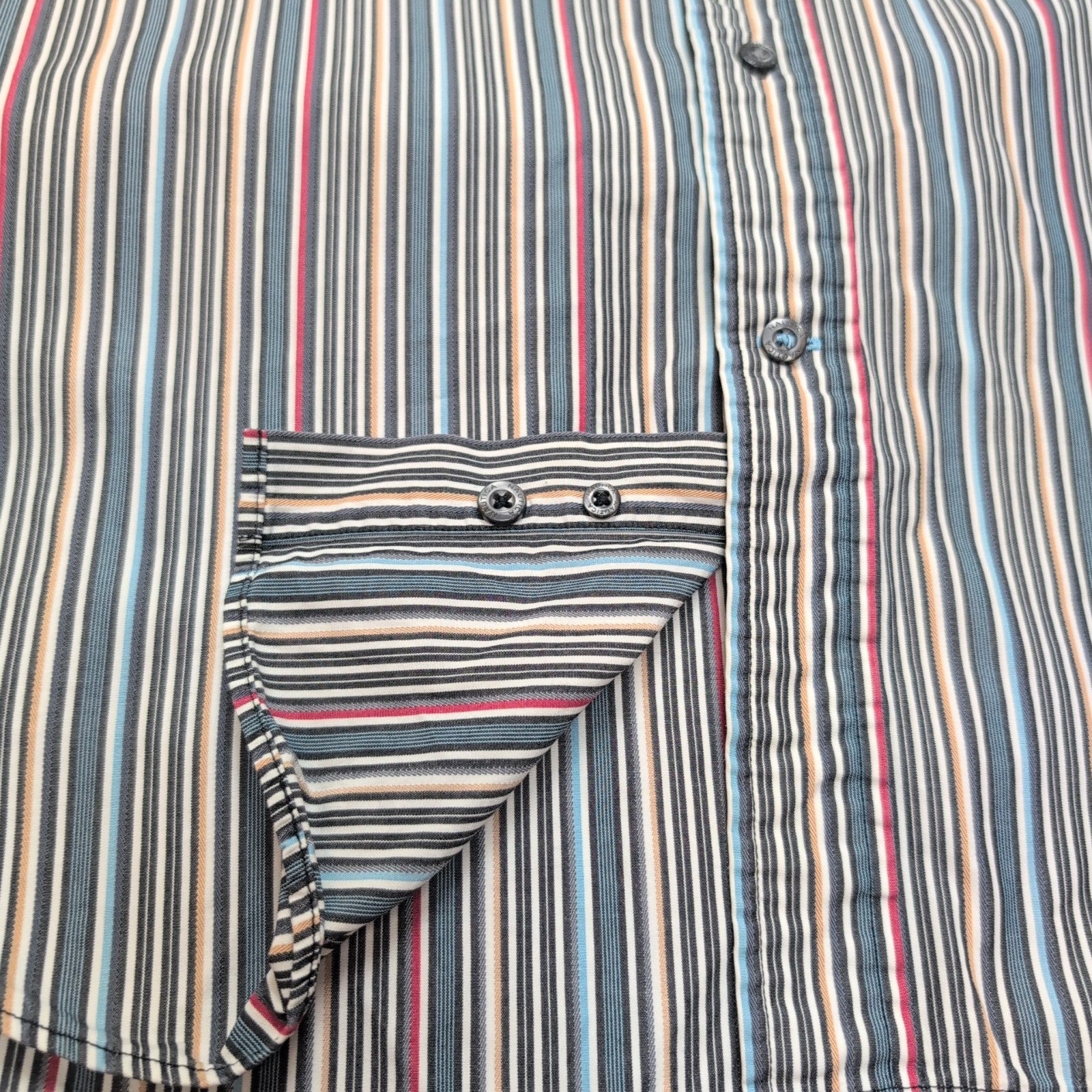 Chemise Nautica M multicolore à rayures coton manches courtes
