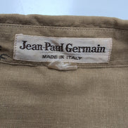 Jean Paul Germain chemise 100% lin beige vintage finition cachée boutons M