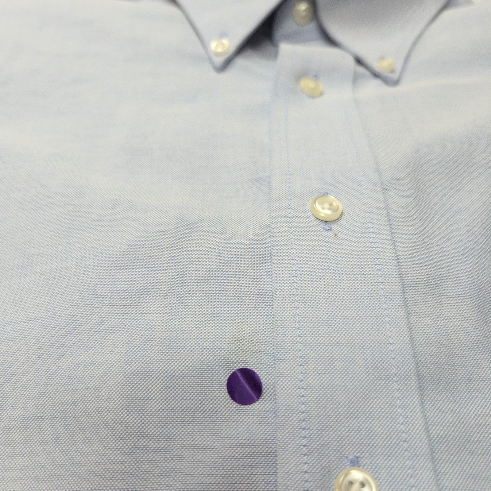 Chemise Stafford XL Oxford Bleu Clair Classic Fit Coton Poche manches longues