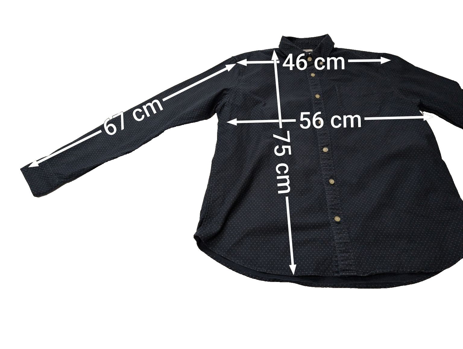 Chemise GAP bleu marine à motifs manches longues homme taille L