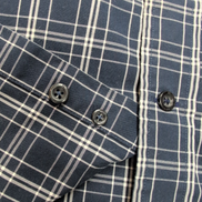 Chemise Nautica L Carreaux Bleu Marine Blanc Manches Courtes