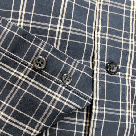 Chemise Nautica L Carreaux Bleu Marine Blanc Manches Courtes