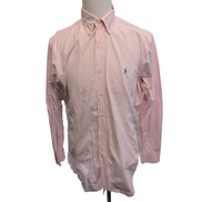 Chemise Ralph Lauren L Rose Petits Carreaux Shirt Button Down Logo Bleu Ciel
