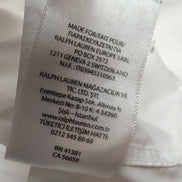 Chemise Ralph Lauren XL Blanche Coton Logo Blanc Ton sur Ton Classique