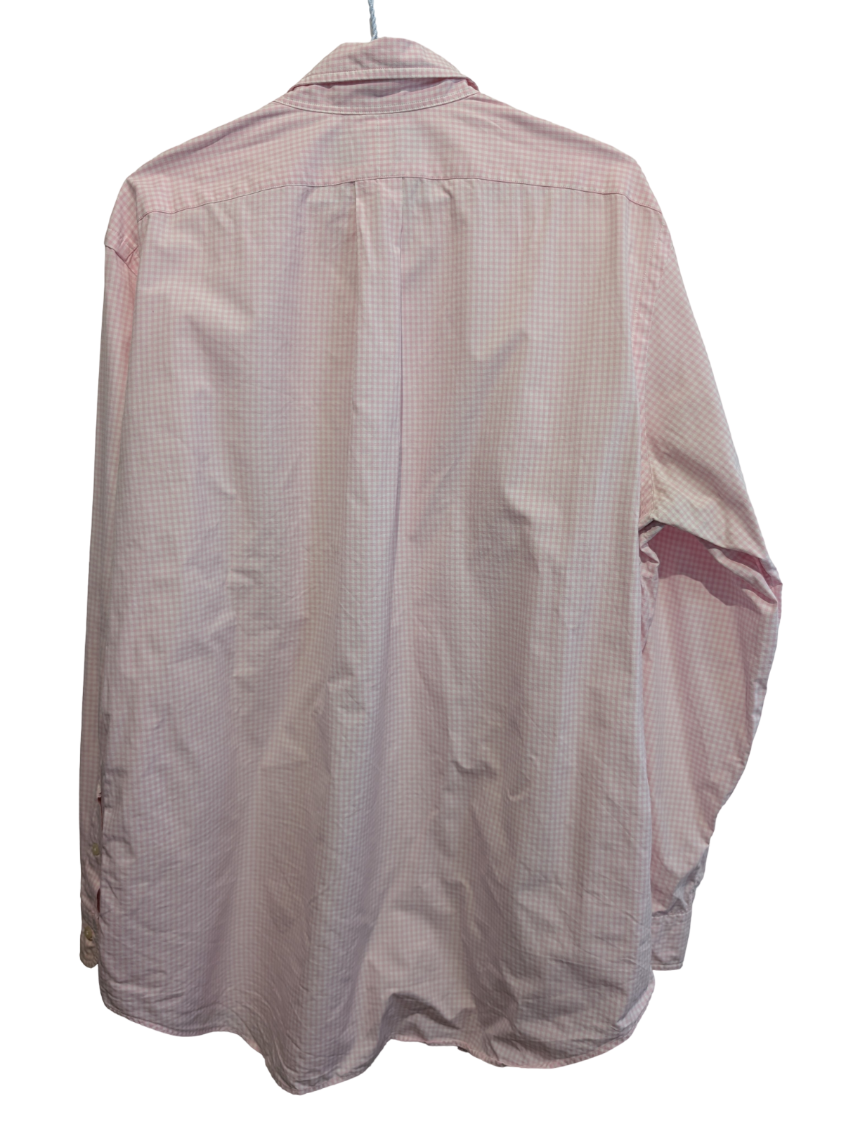 Chemise Ralph Lauren rose petits carreaux logo bleu ciel taille L #2555