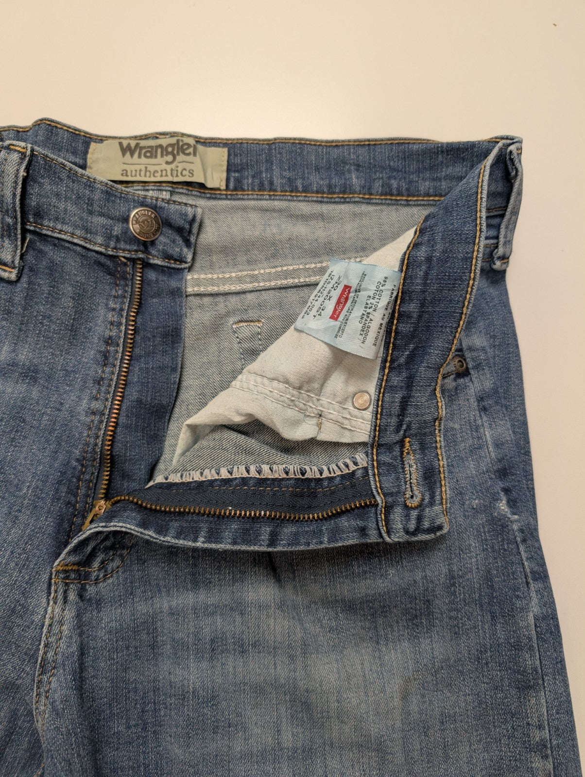 Jean Wrangler Homme Bleu Stretch W30 L34 Vintage Original Denim