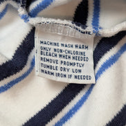 Polo manches courtes Polo Ralph Lauren M blanc rayures bleu marine logo bleu