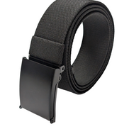 Ceinture Élastique Nylon Confort Style Vintage/Moderne Boucle Métal Noire