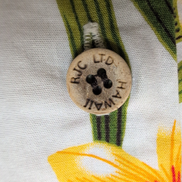 Chemise Hawaïenne RJC XL Floral Blanc 100% Coton Boutons RJC Ltd Hawaii