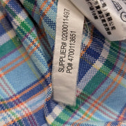 Chemise Polo Ralph Lauren Shirt L Bleu Carreaux Oxford Button Down Coton