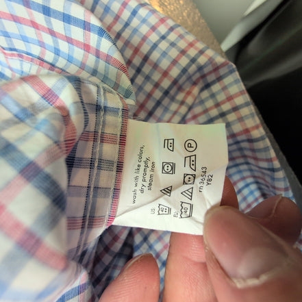 Chemise Chaps bleu blanc rouge à carreaux taille XL #45e