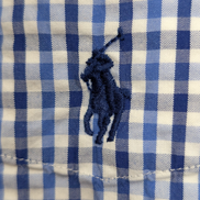 Chemise Polo Ralph Lauren Shirt M Seersucker Carreaux Manches Courtes Button Dow