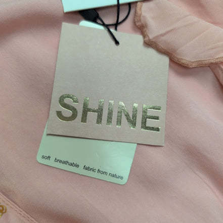 Haut Alex & Parker Femme L Rose Saumon Cache-Cœur Papillons Dorés Neuf