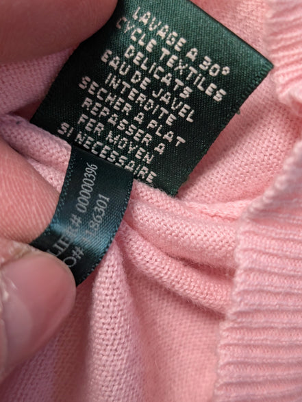 Débardeur femme Lauren Ralph Lauren 3X XXXL rose pâle coton liens côtés