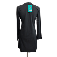 Robe Spanima L/XL Noire Coton Manches Longues Brodée Col V