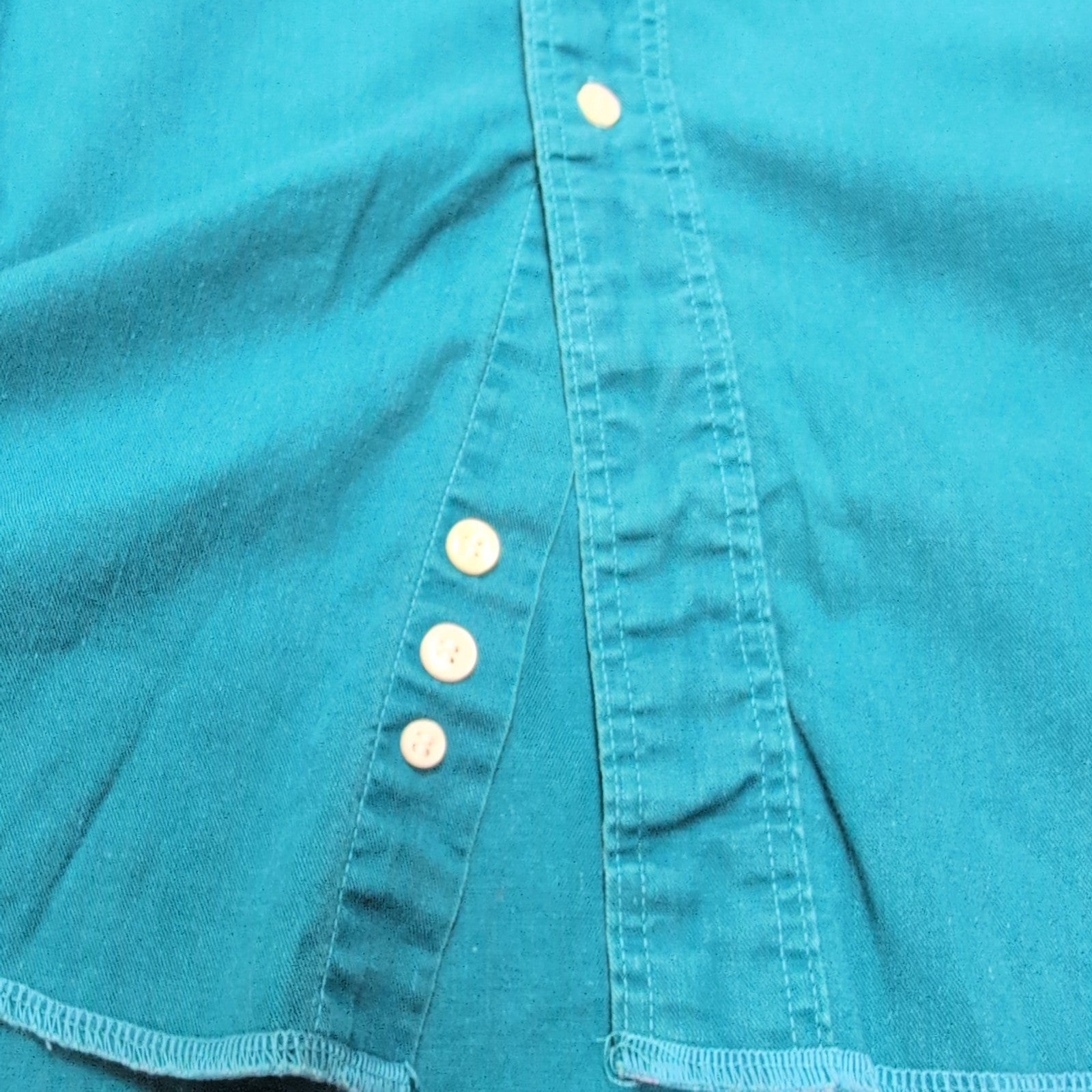 Chemise Wrangler Cowboy Cut Made in USA Taille L / XL Vert Western