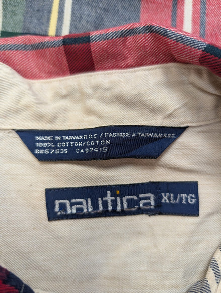 CHEMISE NAUTICA FLANELLE XL ROUGE VERTE Carreaux VINTAGE Lumberjack