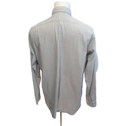 Chemise Ralph Lauren Ellington Homme M Blanche Carreaux Bleu Noir