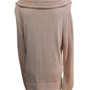 Pull Calvin Klein Vintage femme Grand Col Roulé Rose Saumon - Taille L