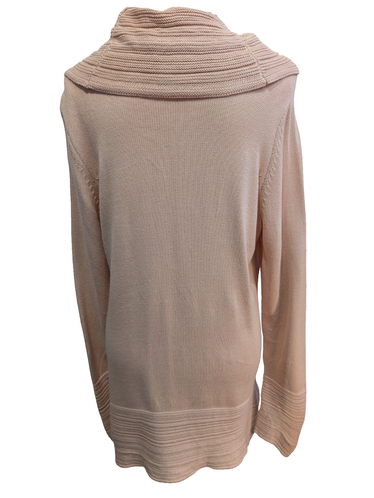 Pull Calvin Klein Vintage femme Grand Col Roulé Rose Saumon - Taille L