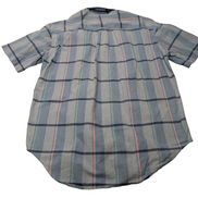 Chemise manches courtes Dockers bleu et rose à carreaux taille M #187msch