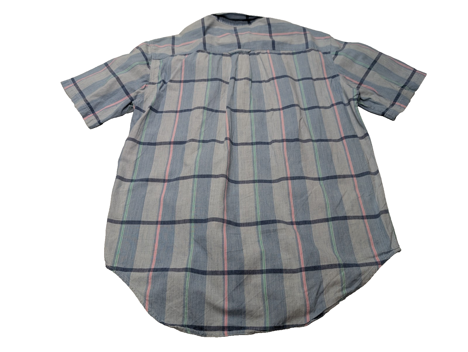 Chemise manches courtes Dockers bleu et rose à carreaux taille M #187msch
